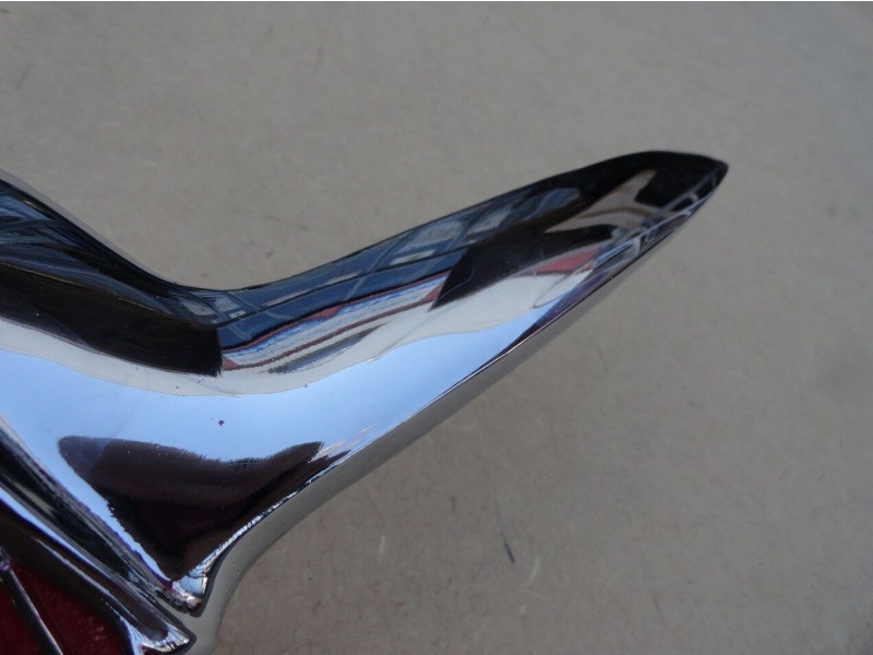 Emblema Bico Capô Dianteiro Chevrolet Brasil 1958 a 1963 Cromado - Imagem 5