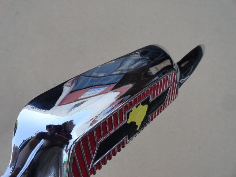 Emblema Bico Capô Dianteiro Chevrolet Brasil 1958 a 1963 Cromado - Imagem 4