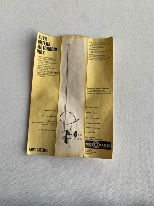 Antena Vw Kombi Corujinha Clipper Motoradio Antiga Original Cromada - Imagem 7