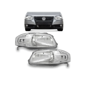 Farol VW Gol Parati Saveiro G4 05/ Máscara Cromada